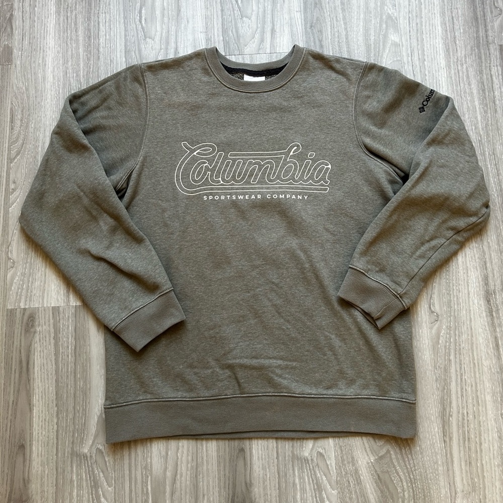 Vintage Columbia Green Pullover Crewneck Sweater